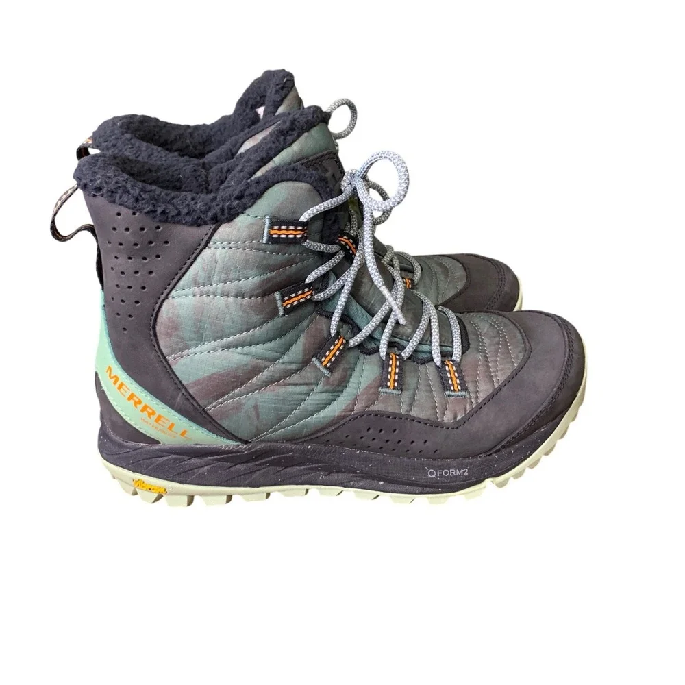 Merrell Womens Antora Winter Snow Boots‎ in Arctic Cobalt Waterproof Size 7.5